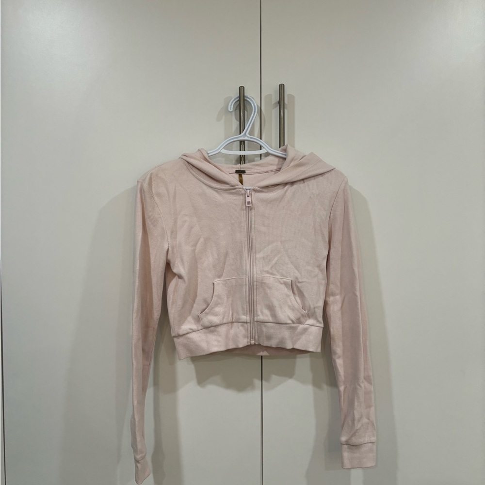 Harlow Pink Zip-Up Crop Top